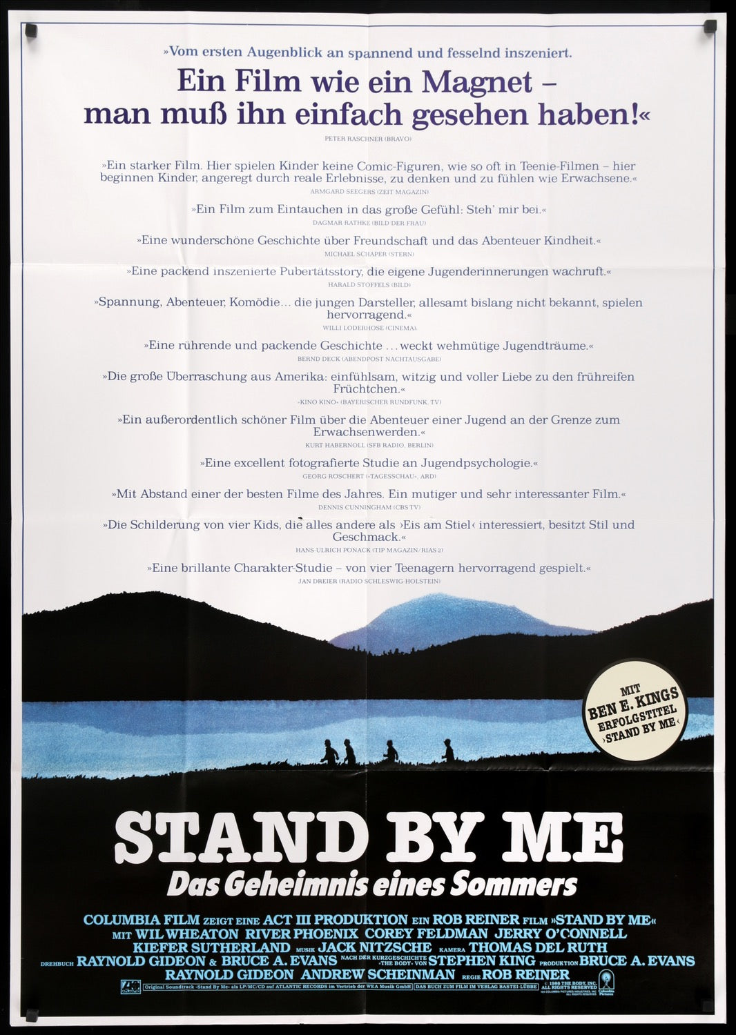 Stand By Me (1986) Original German A0 Movie Poster Original Film