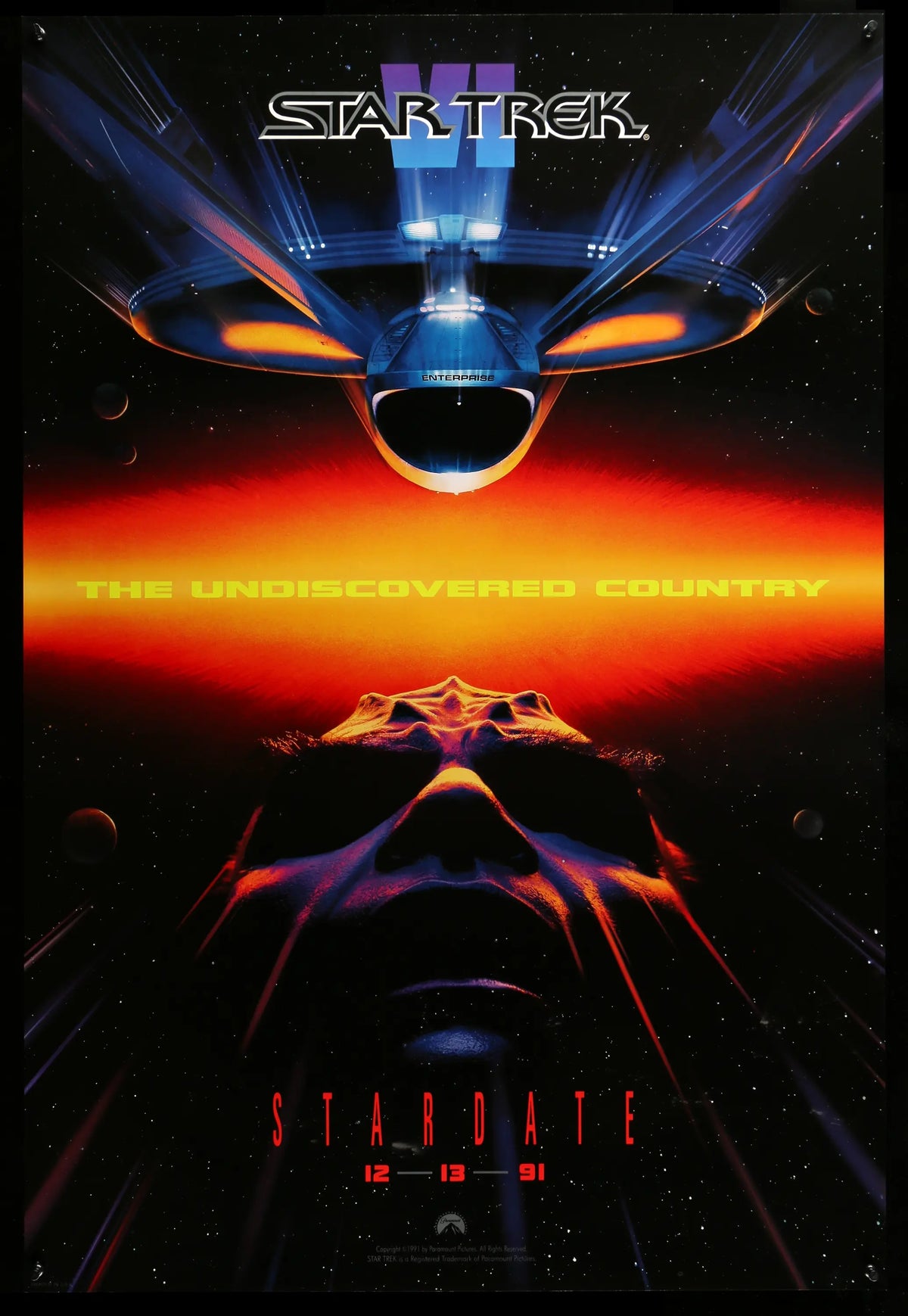 Star Trek VI: The Undiscovered Country (1991) original movie poster for sale at Original Film Art - Vintage Movie Posters