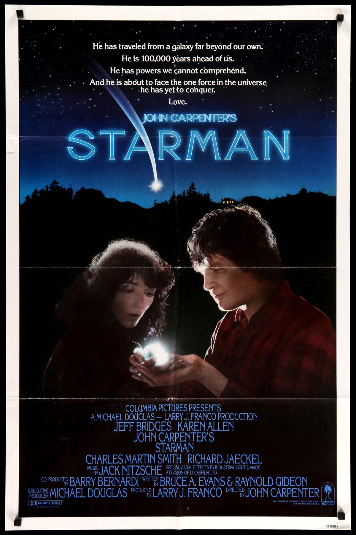 Starman (1984) original movie poster for sale at Original Film Art - Vintage Movie Posters