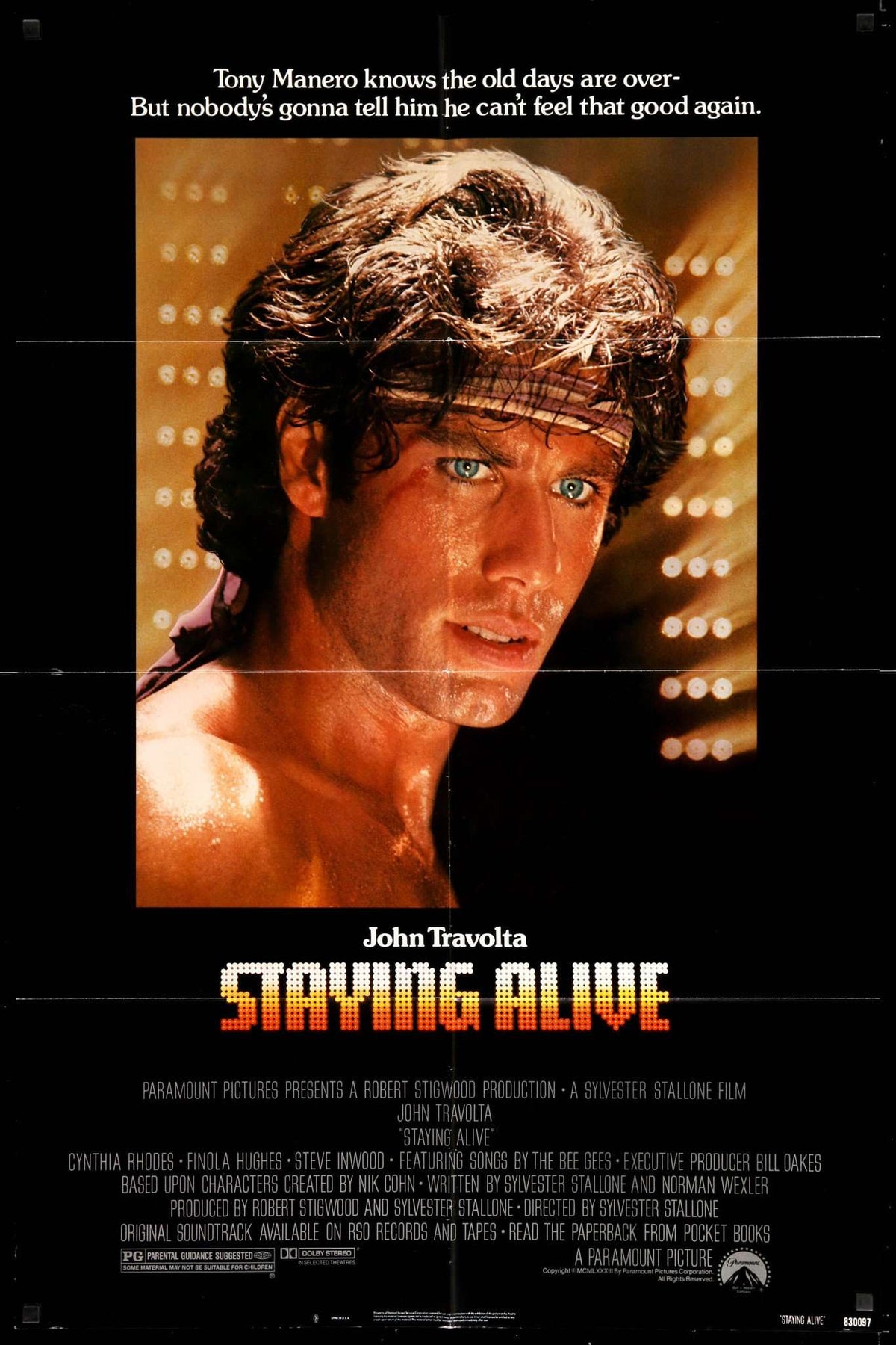 Staying Alive (1983) original movie poster for sale at Original Film Art - Vintage Movie Posters
