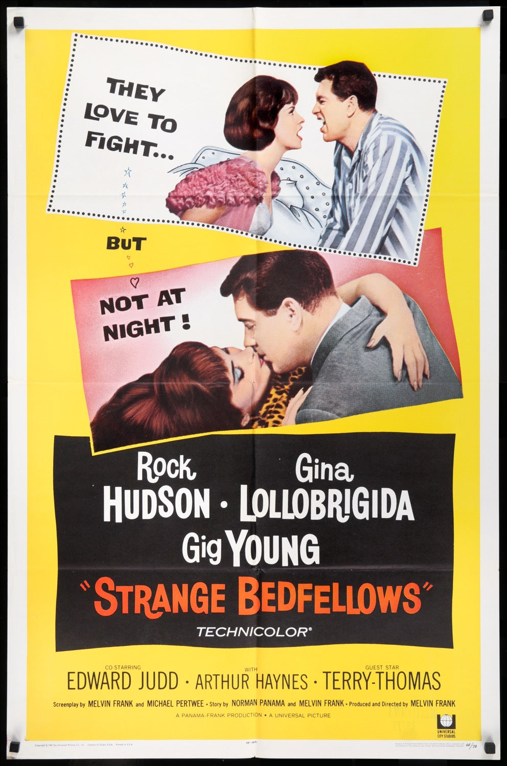 Strange Bedfellows (1965) original movie poster for sale at Original Film Art
