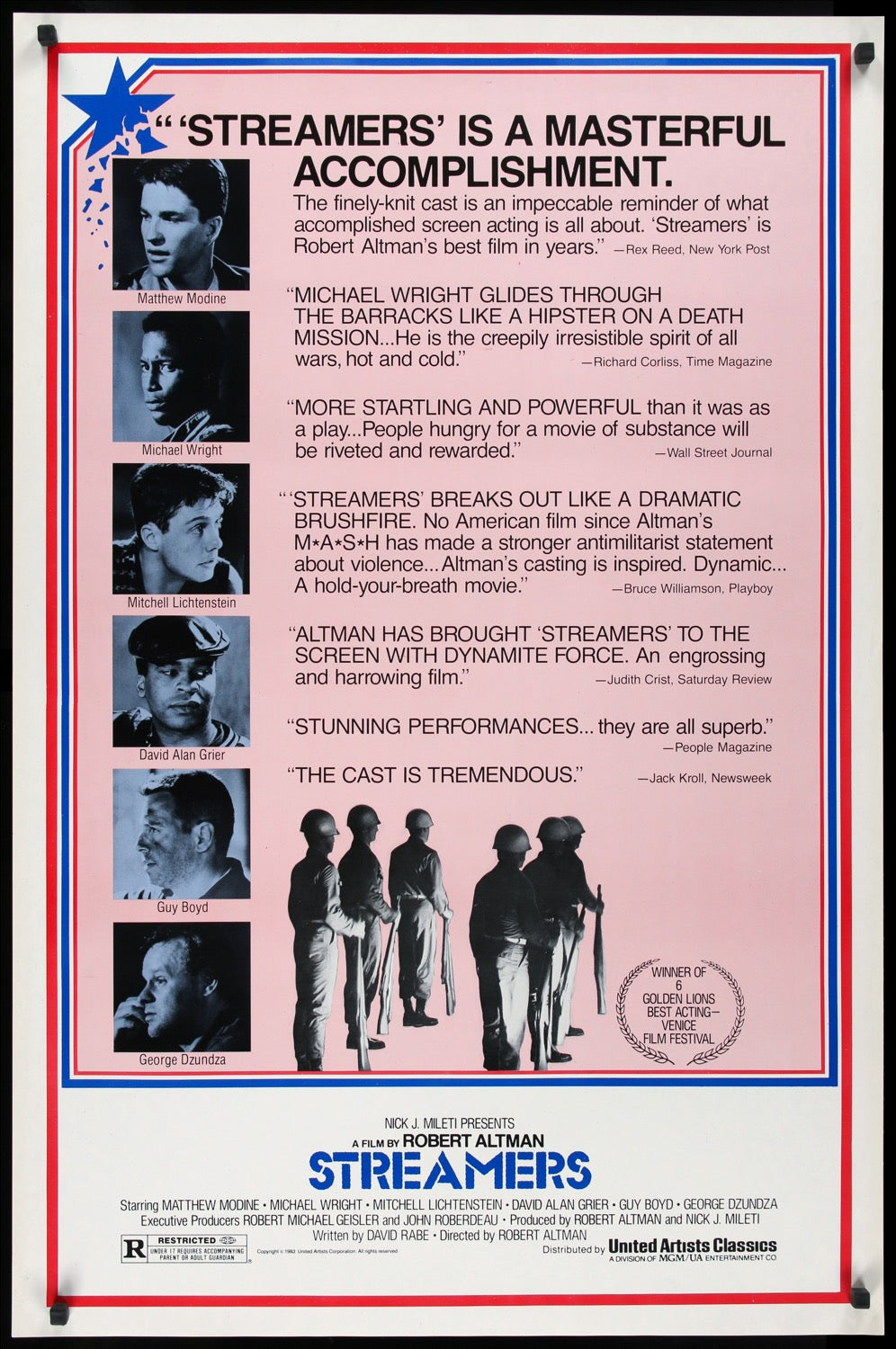 Streamers (1983) original movie poster for sale at Original Film Art - Vintage Movie Posters