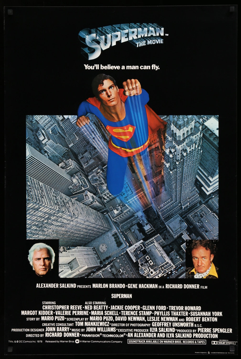 Superman: The Movie (1978) original movie poster for sale at Original Film Art - Vintage Movie Posters