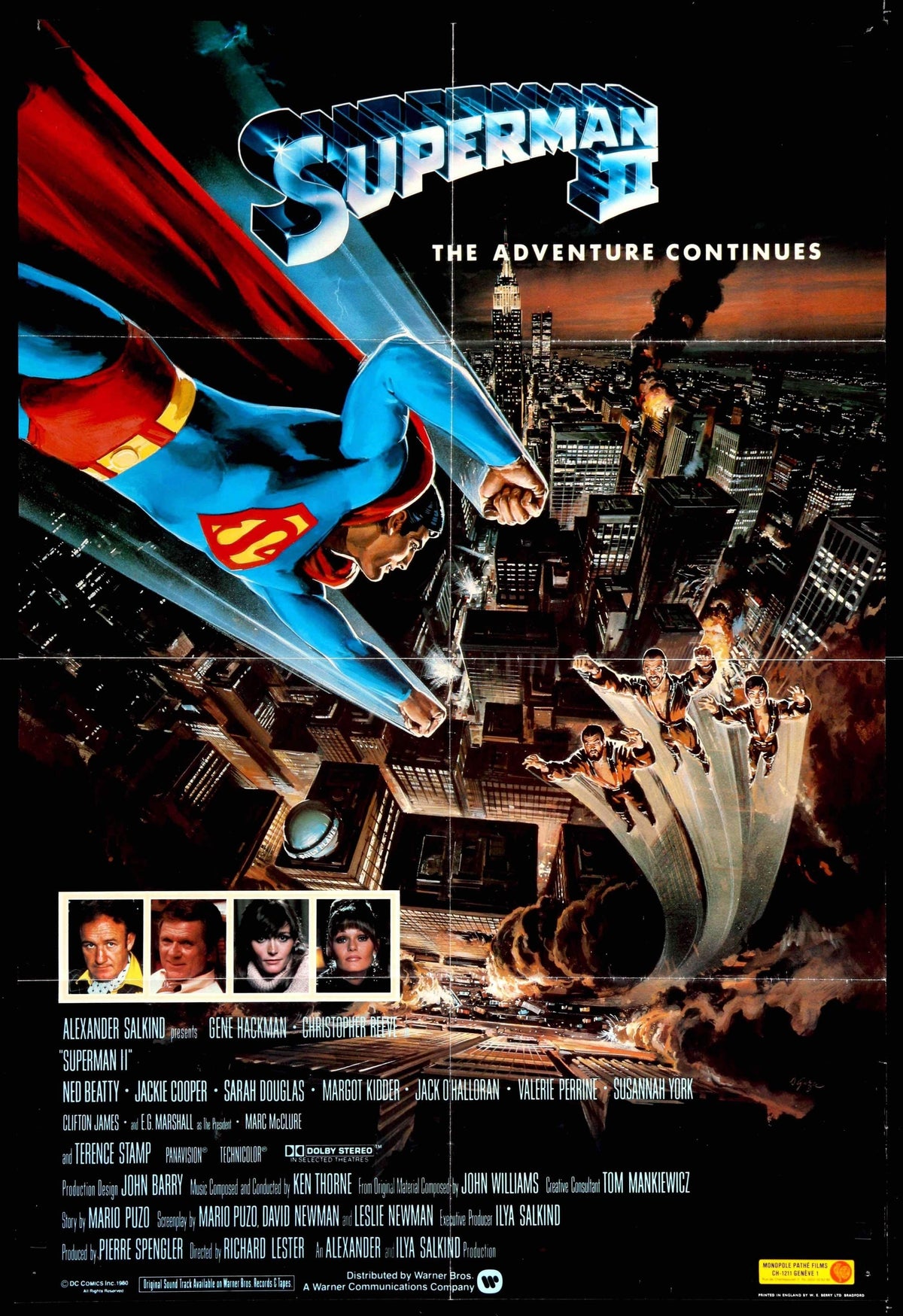Superman II (1980) original movie poster for sale at Original Film Art