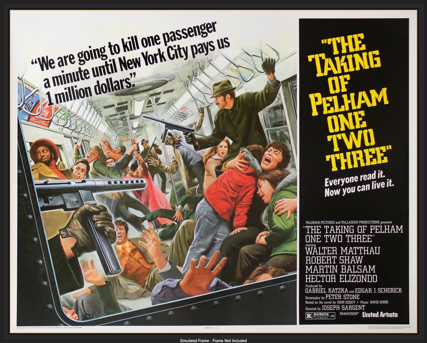 La toma de Pelham One Two Three (1974) Póster de película de media hoja - Original Film Art - Vintage Movie Posters