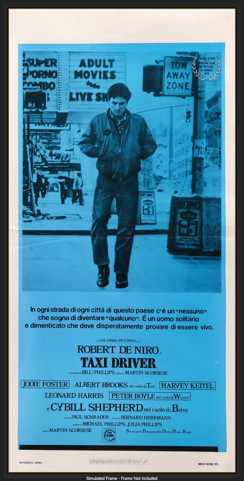 Taxi Driver (1976) Original Italian Locandina Movie Poster - Original Film  Art - Vintage Movie Posters