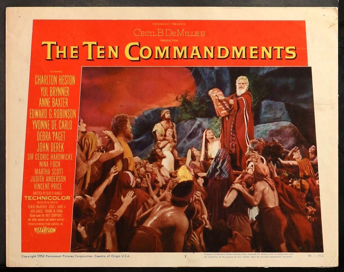 Ten Commandments (1956) Lobby Card original movie poster for sale at Original Film Art