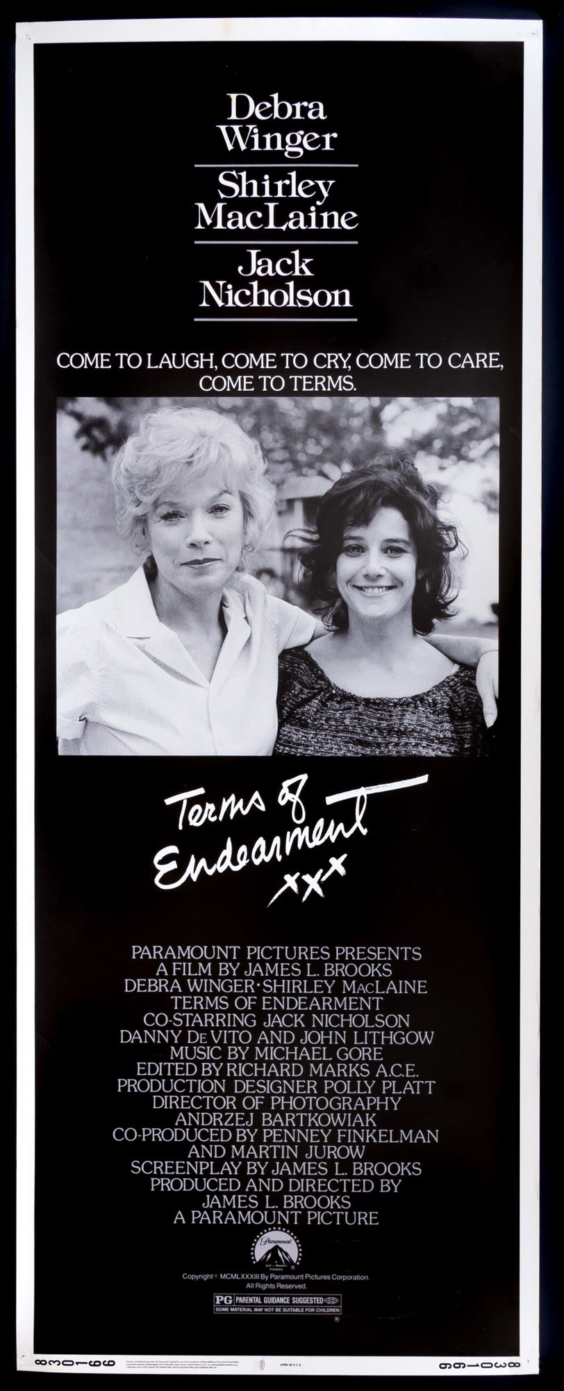 Terms of Endearment (1983) original movie poster for sale at Original Film Art