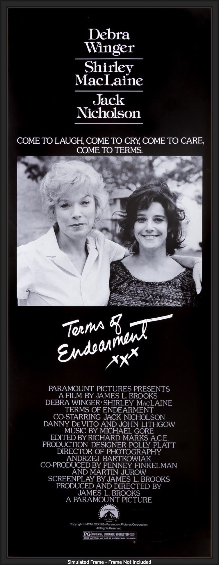 Terms of Endearment (1983) original movie poster for sale at Original Film Art