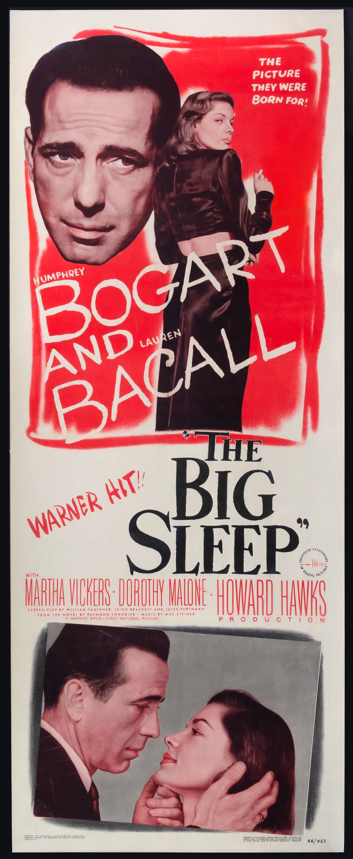 The Big Sleep (1946) Original Insert Movie Poster - Original Film