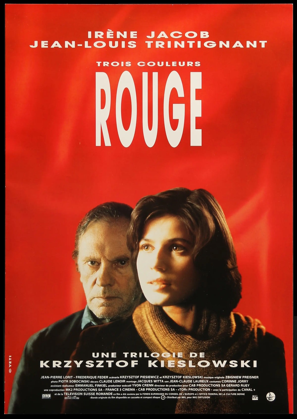 Three Colors: Red (1994) Original French Movie Poster - Original Film ...