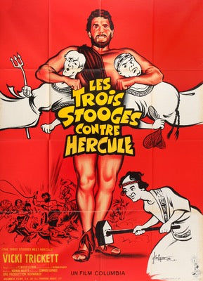 Three Stooges Meet Hercules (1962) original movie poster for sale at Original Film Art - Vintage Movie Posters