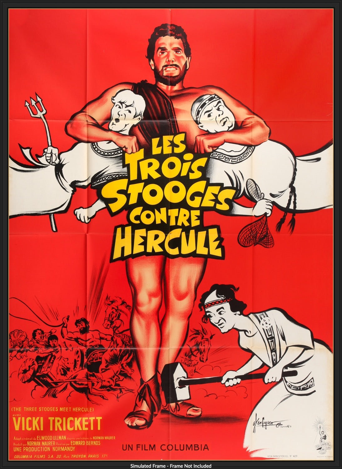 Three Stooges Meet Hercules (1962) original movie poster for sale at Original Film Art