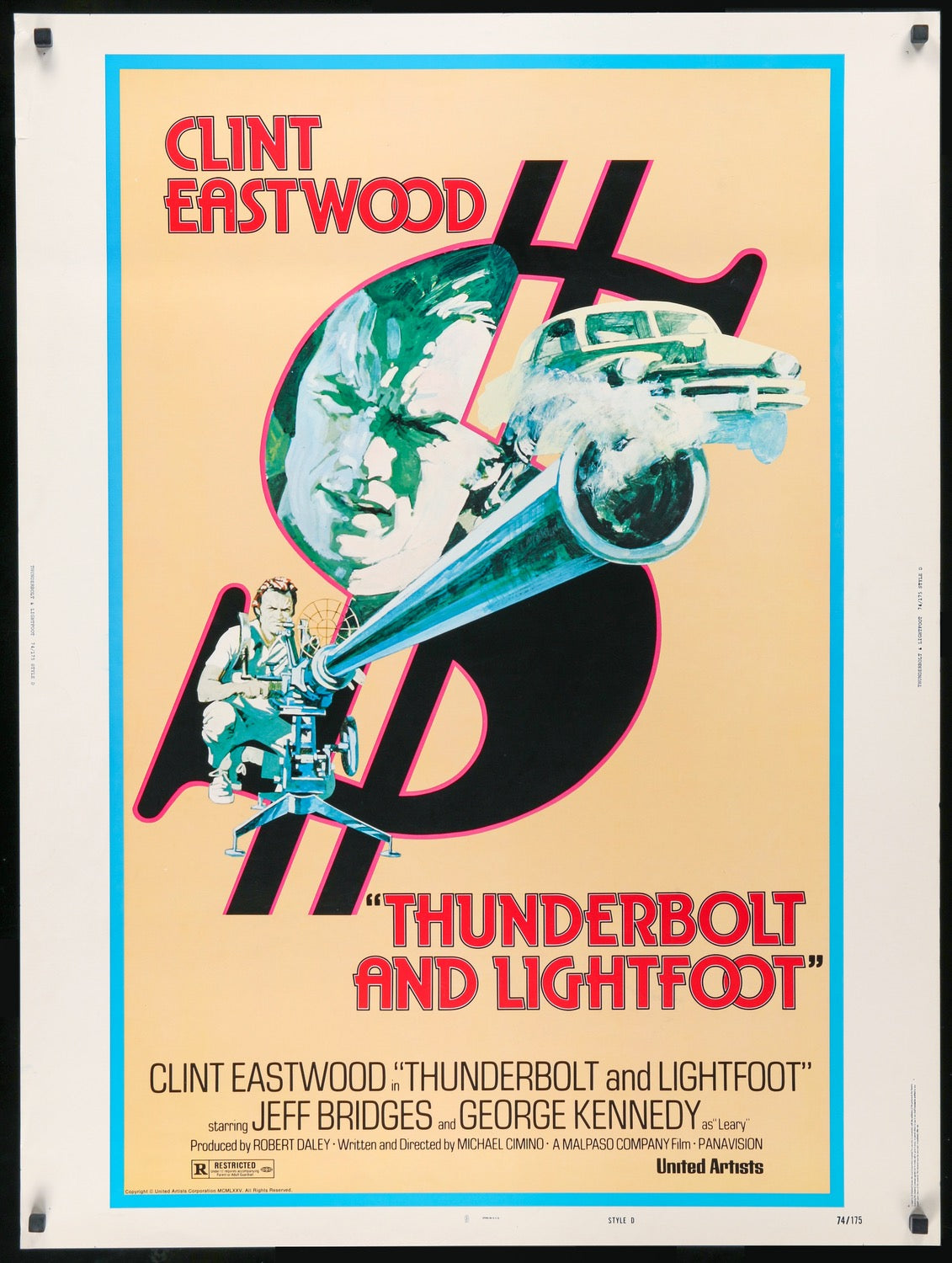 Thunderbolt and Lightfoot (1974) Style D Thirty by Forty Movie