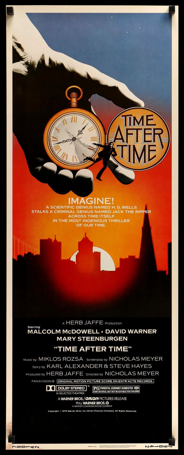 Time After Time (1979) Original Insert Movie Poster