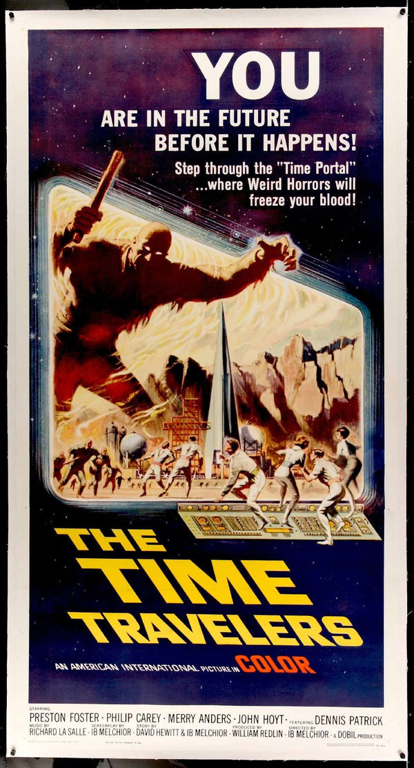 The Time Travelers (1964) Original Linen Three Sheet Movie Poster