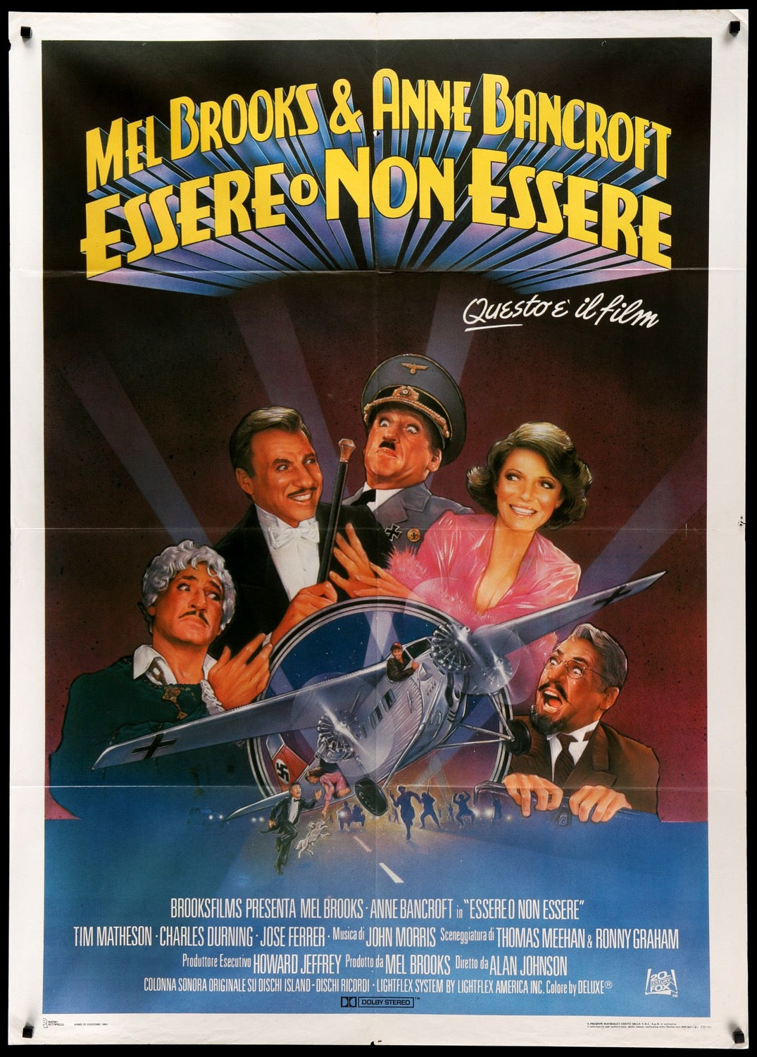 To Be or Not To Be (1983) Original Italian 2 Fogli Movie Poster