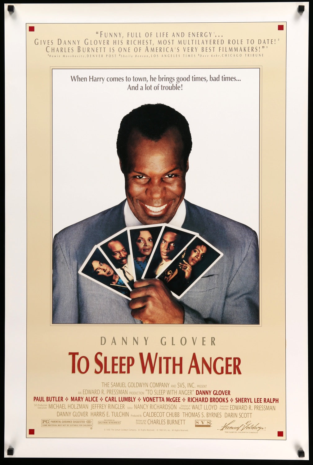 To Sleep with Anger (1990) original movie poster for sale at Original Film Art