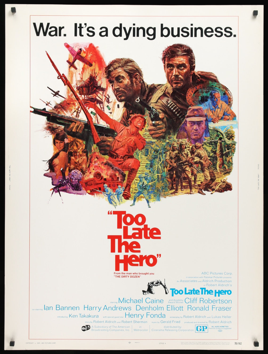 Too Late the Hero (1970) original movie poster for sale at Original Film Art