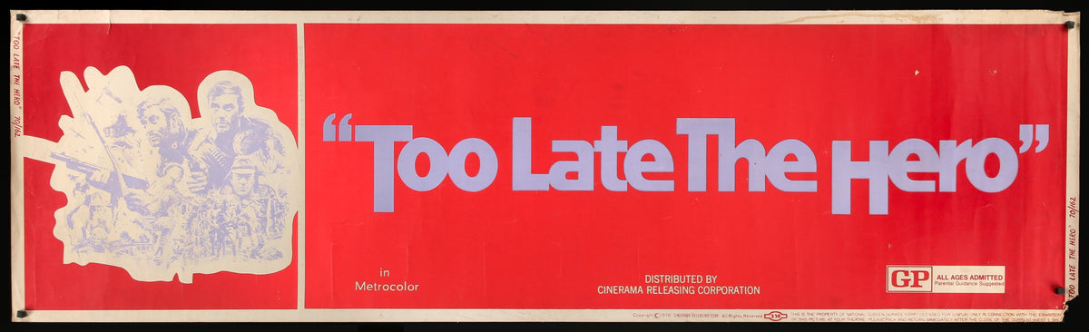 Too Late the Hero (1970) original movie poster for sale at Original Film Art