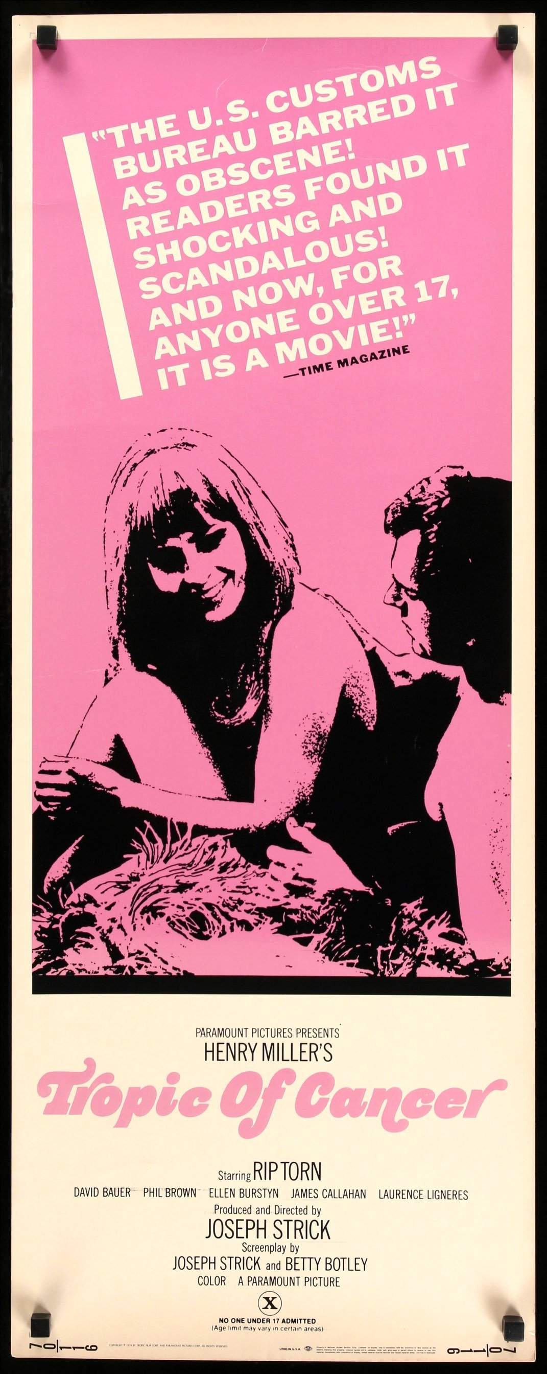 Tropic of Cancer (1970) original movie poster for sale at Original Film Art - Vintage Movie Posters