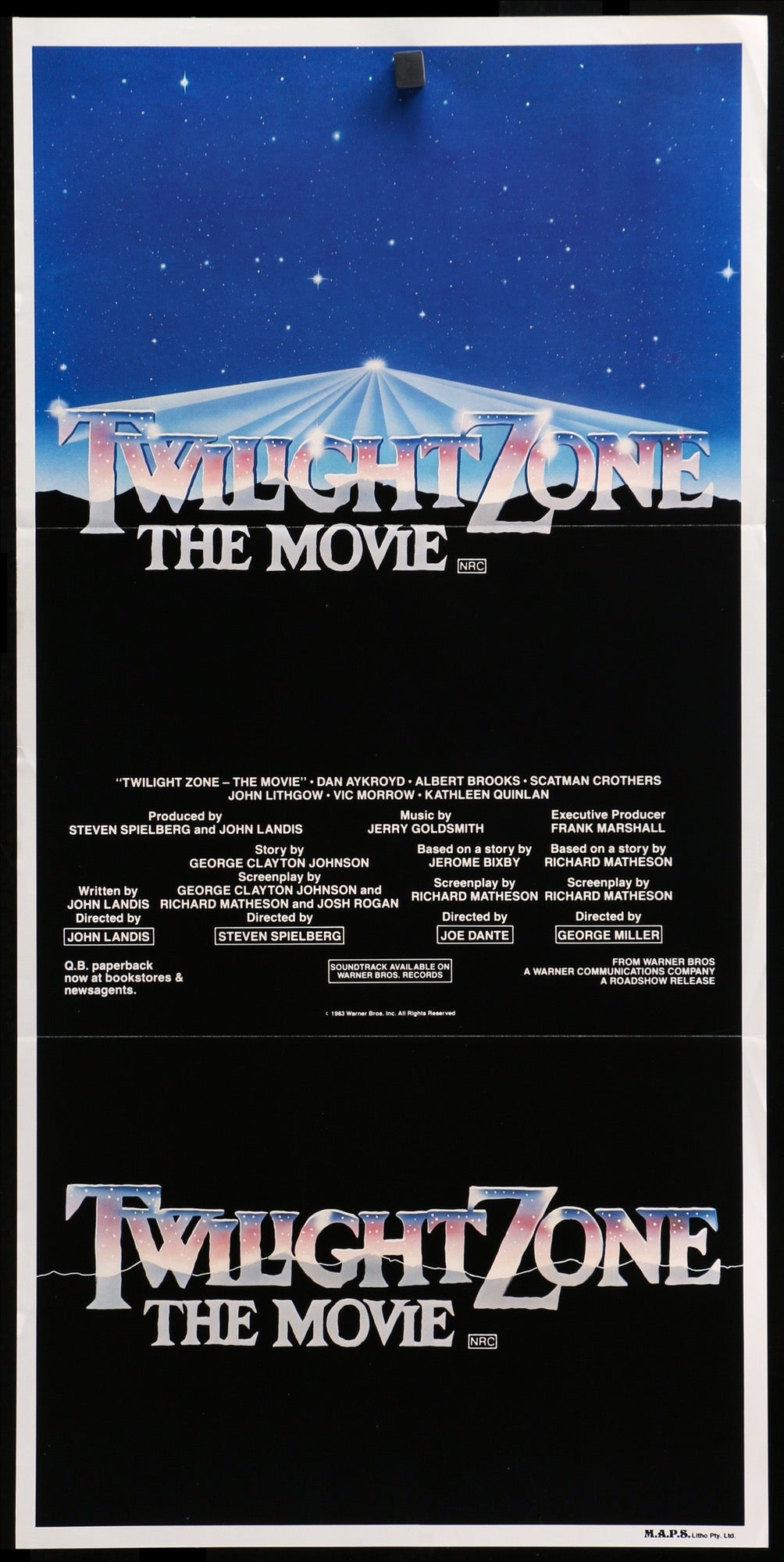 Twilight Zone: The Movie (1983) Original Australian Movie Poster