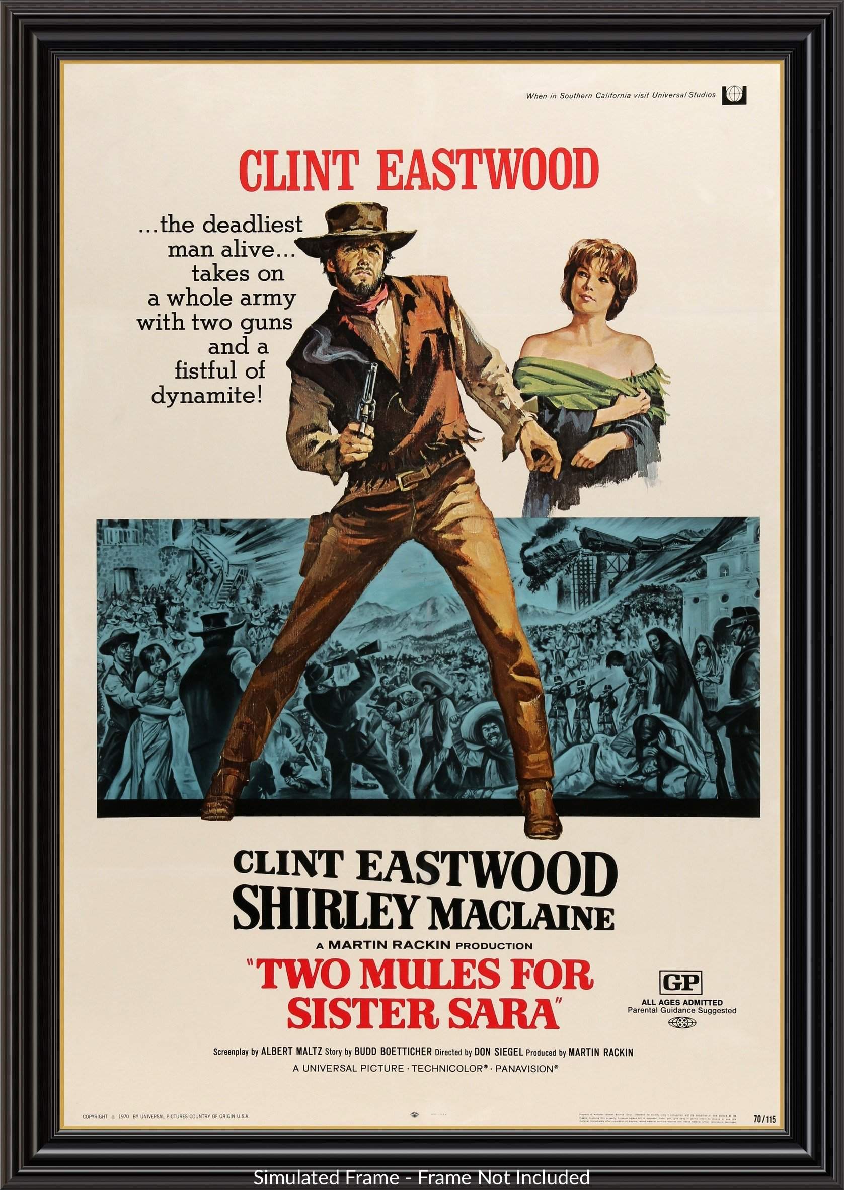 Two Mules for Sister Sara (1970) original movie poster for sale at Original Film Art