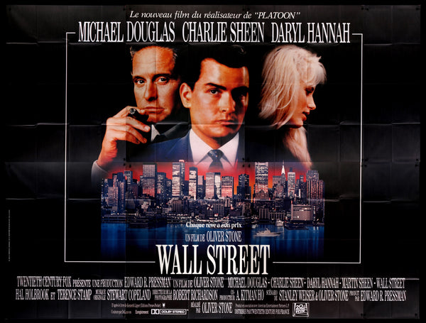 Wall Street (1987) Original French Movie Poster - Original Film Wall Street (1987) Original French Movie Poster - Original Film