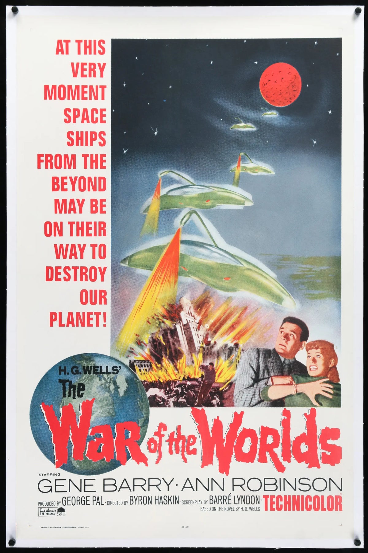 War of the Worlds (1953) original movie poster for sale at Original Film Art