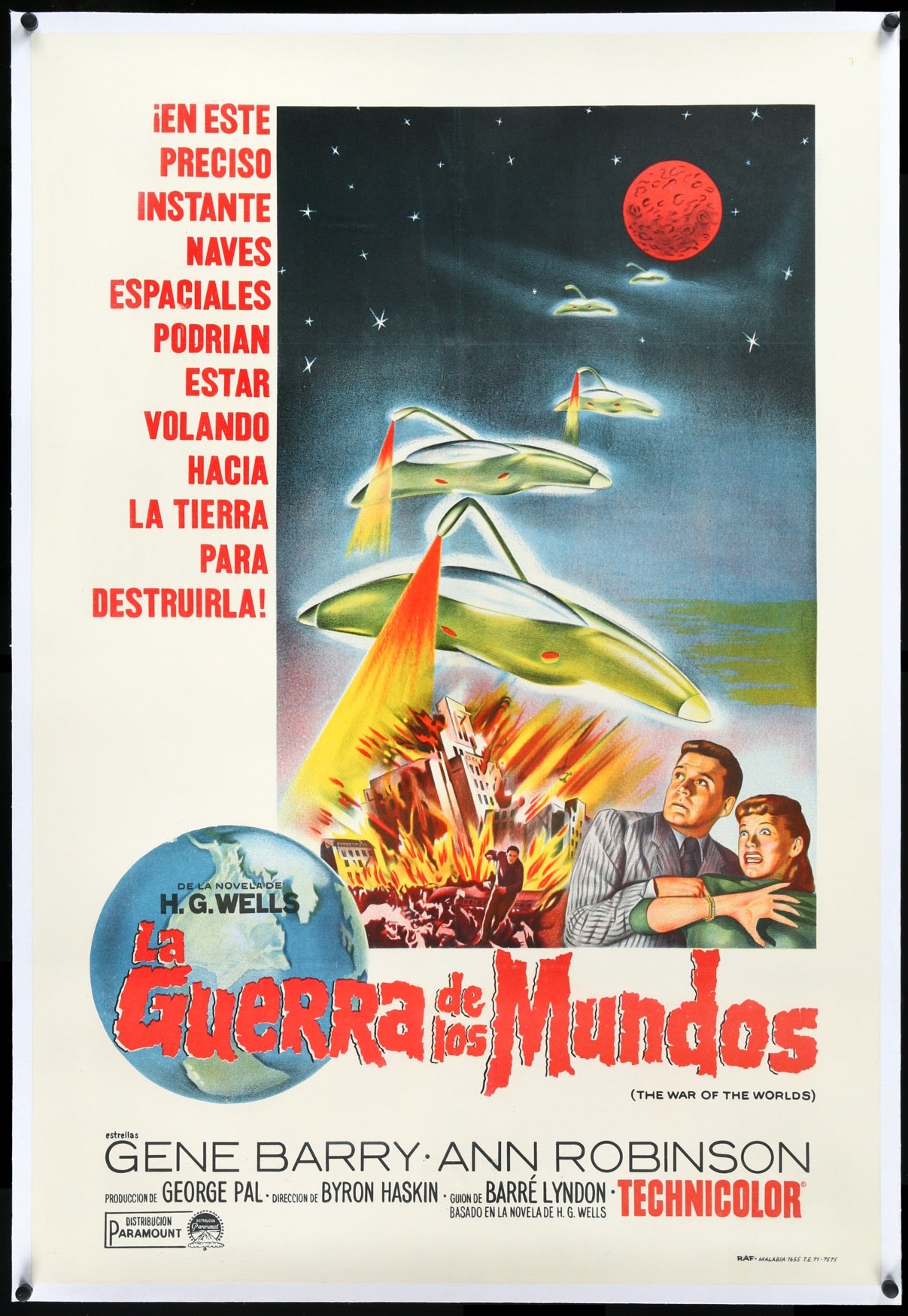 War of the Worlds (1953) original movie poster for sale at Original Film Art