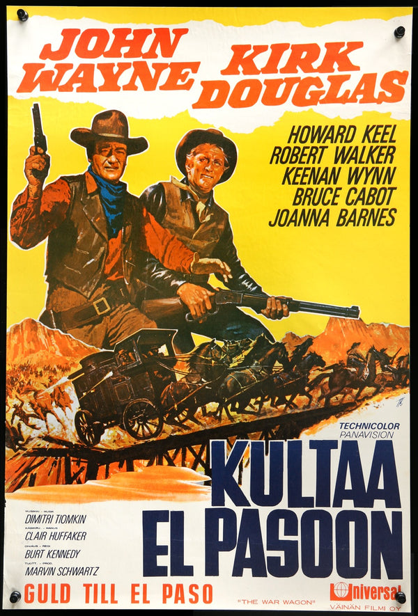 The War Wagon (1967) Original Finnish Theatrical Movie Poster