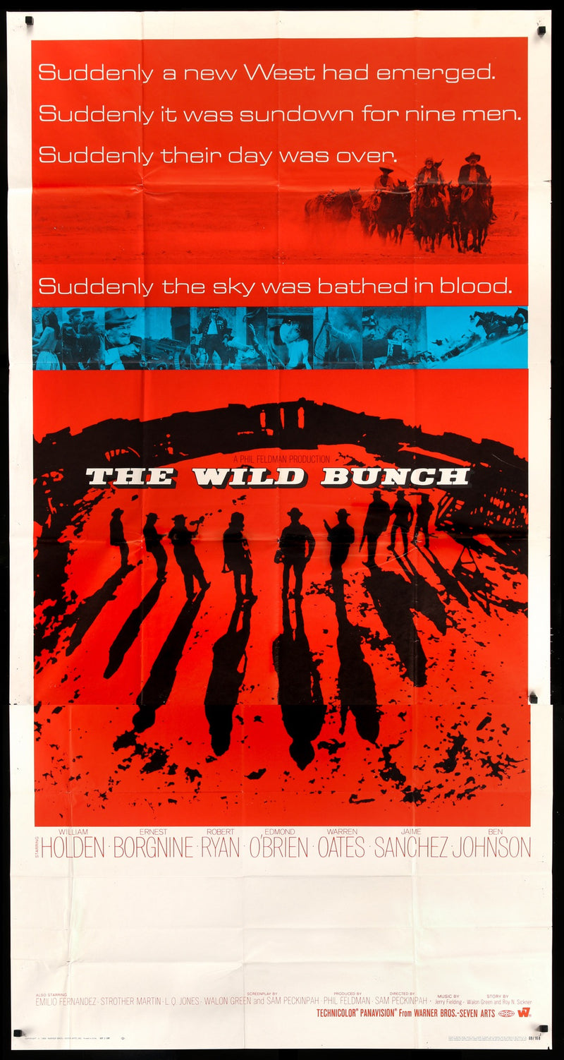 The Wild Bunch (1969) Original Three Sheet Movie Poster - Original Film