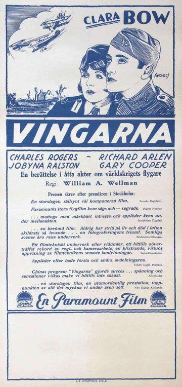 Wings (1927) original movie poster for sale at Original Film Art