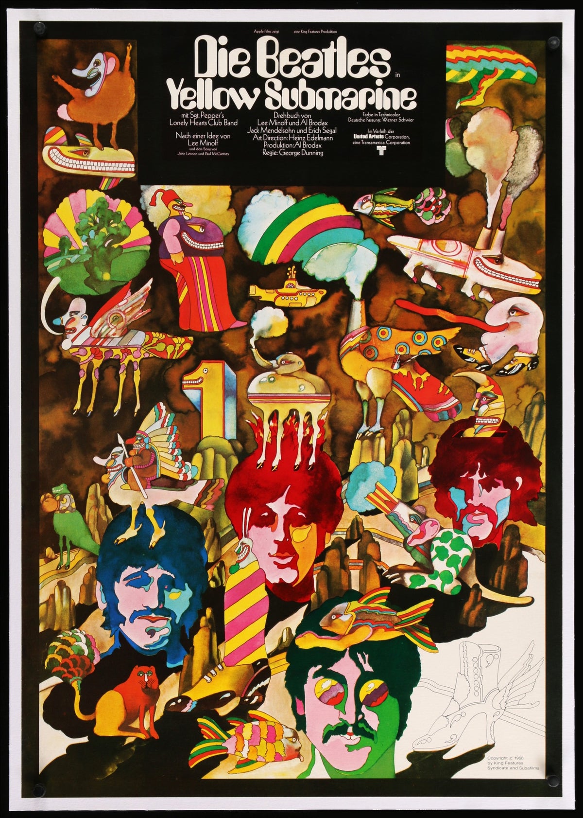 Yellow Submarine (1968) original movie poster for sale at Original Film Art
