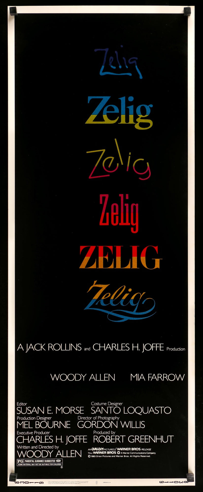 Zelig (1983) original movie poster for sale at Original Film Art